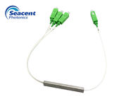 Seacent Fiber Optic PLC Splitter , 1x3 Plc Mini Type With SC/APC Connector
