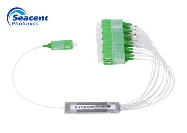 1x12 μίνι οπτικών ινών PLC ομοιομορφία καναλιών θραυστών άριστη με το συνδετήρα SC/APC