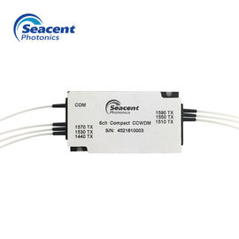 Οπτική ίνα 6CH CCWDM Mux Demux με τον τύπο συνδετήρων LC/APC, υψηλή σταθερότητα