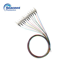 Σακάκι 12 LSZH/PVC πλεξίδα οπτικών ινών ακτίνων χρώματος με το συνδετήρα Sc UPC